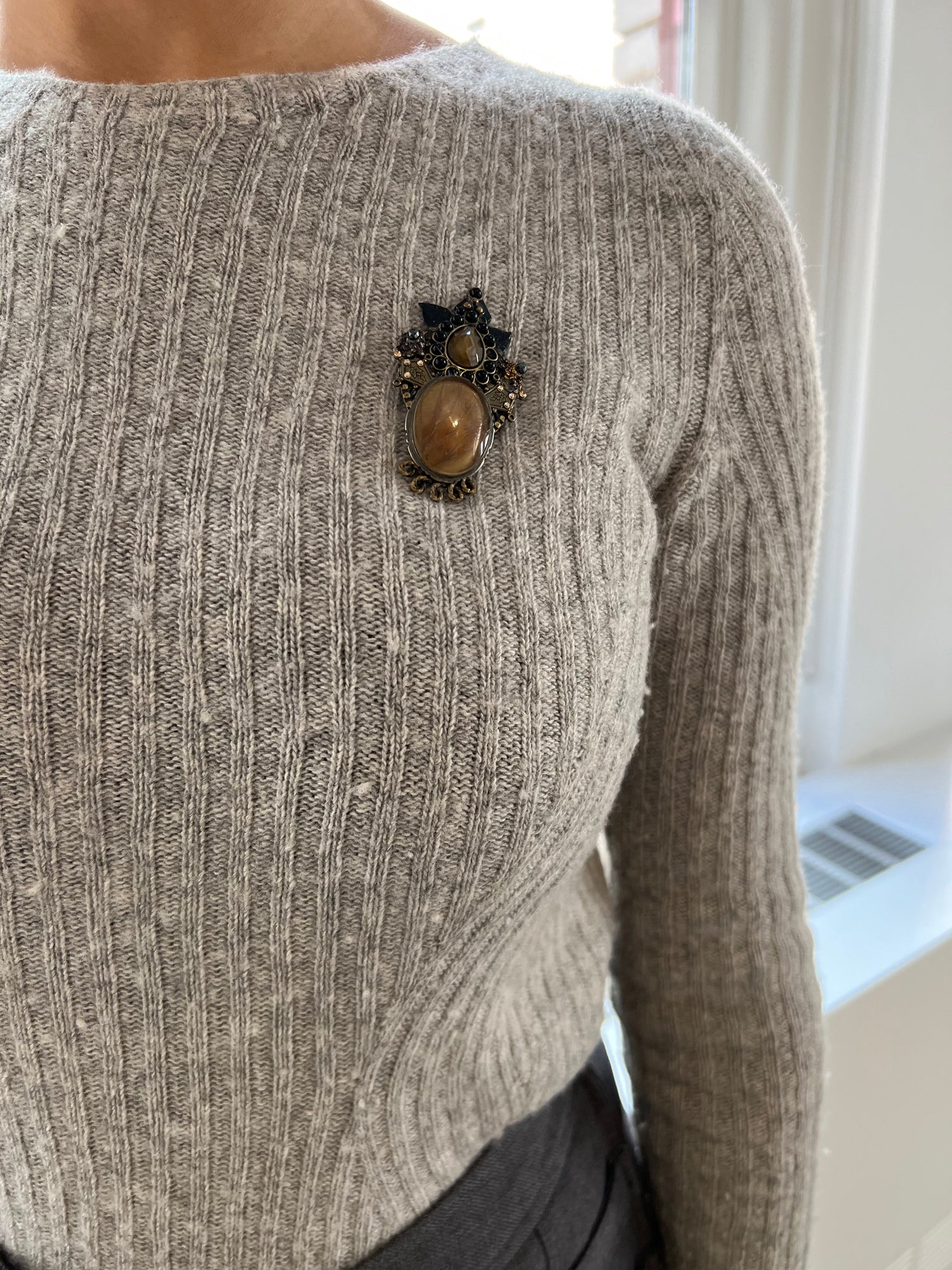Agate Brooch