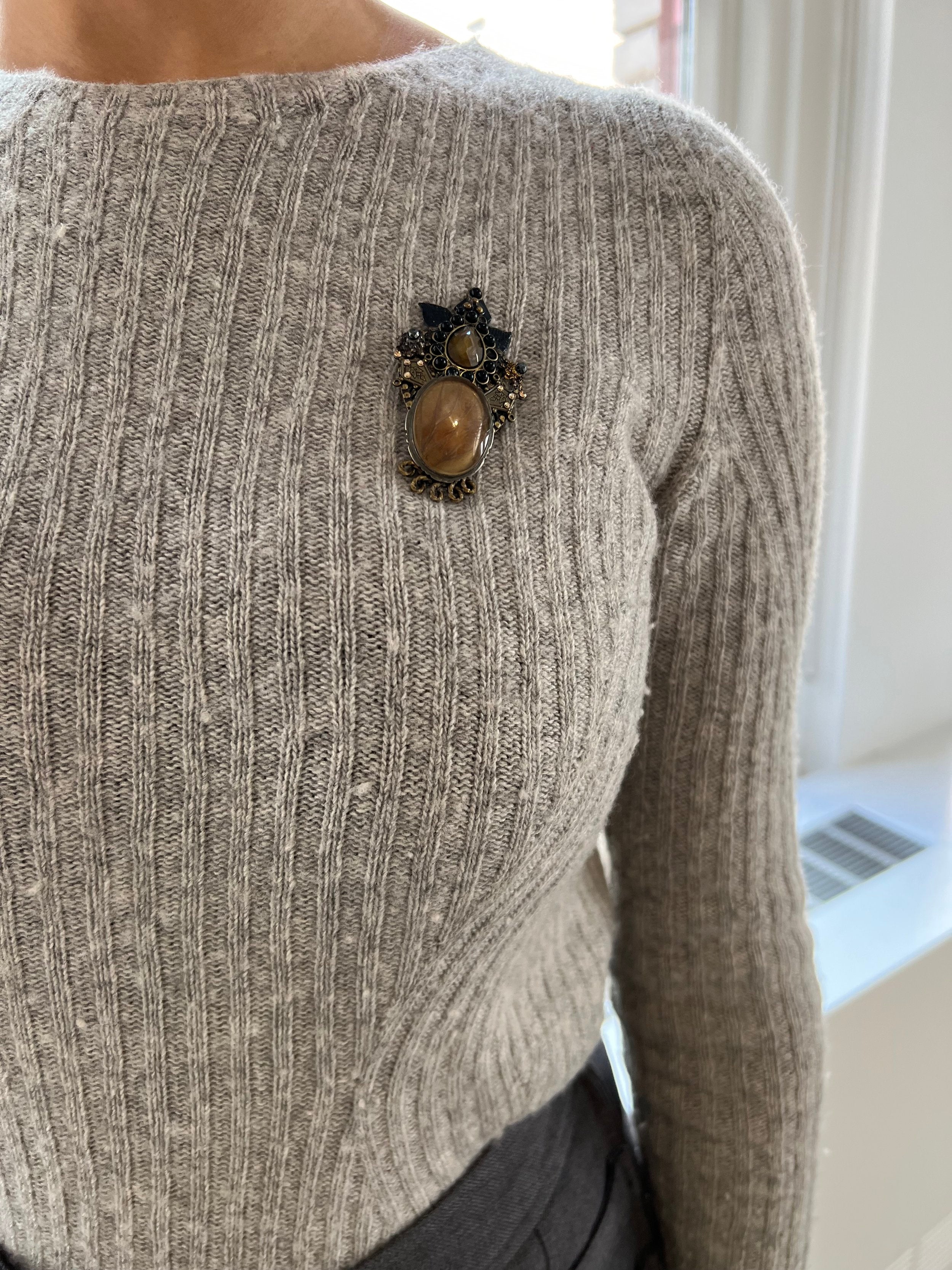 Agate Brooch